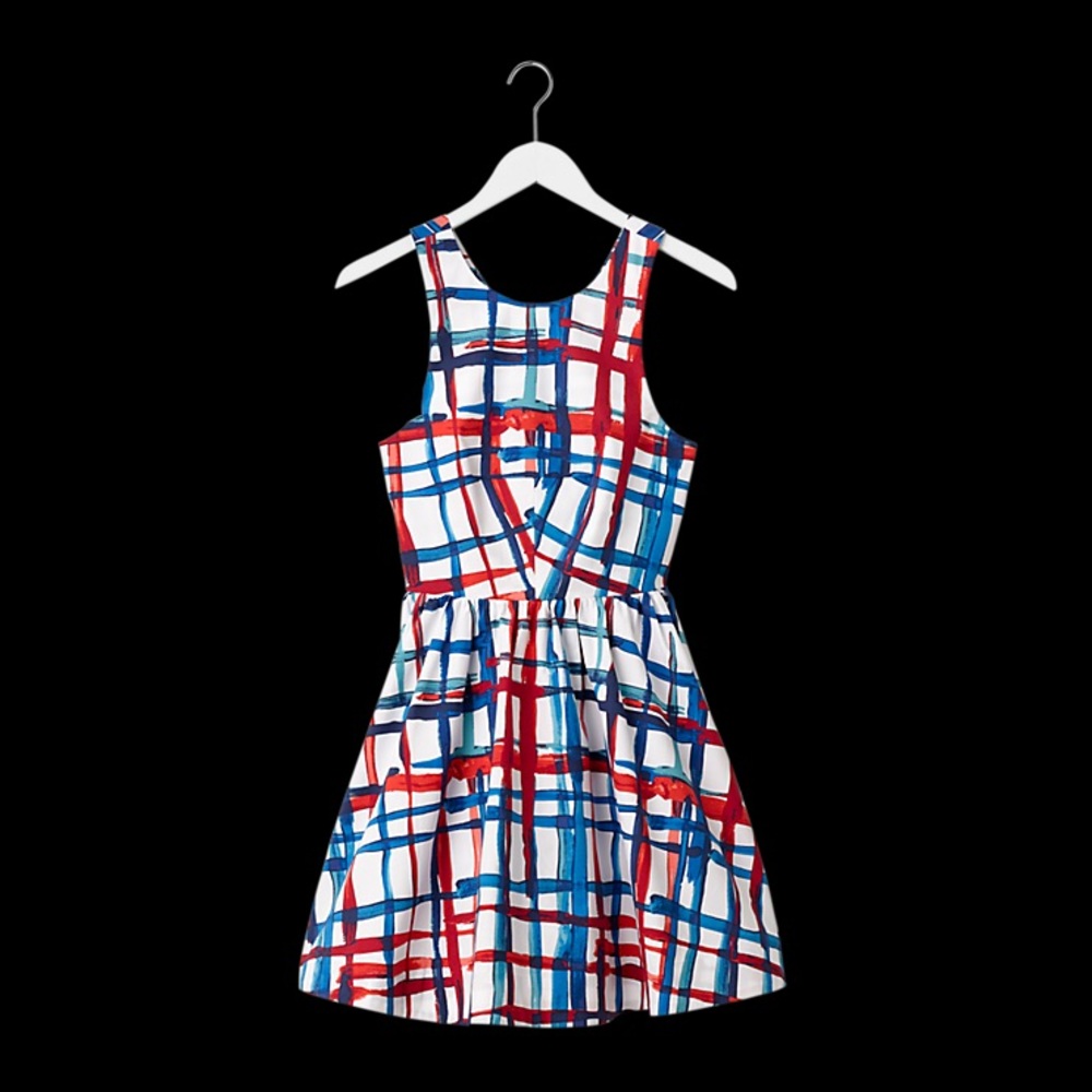 Kate Spade Saturday Painted Plaid Dress